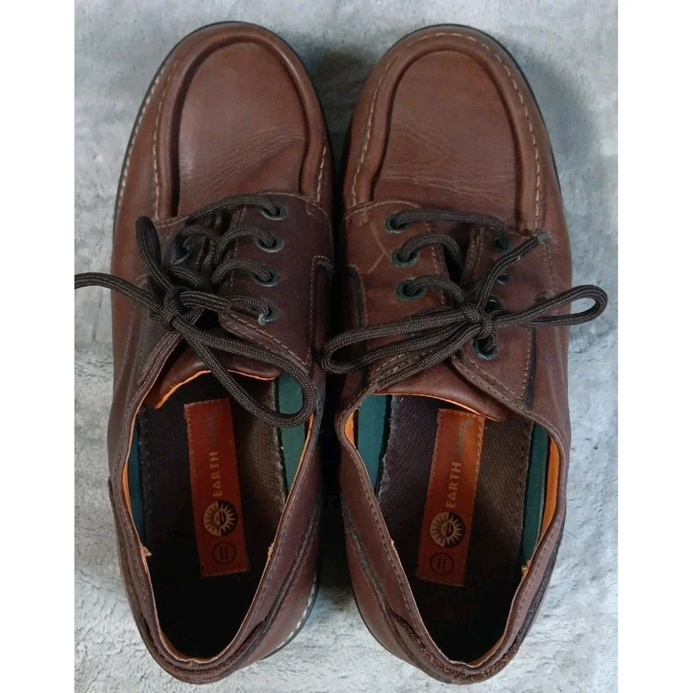 Earth Shoes Mens Oxford Shoes 11 Brown Leather Lewis Loafers Dress Casual‎ READ